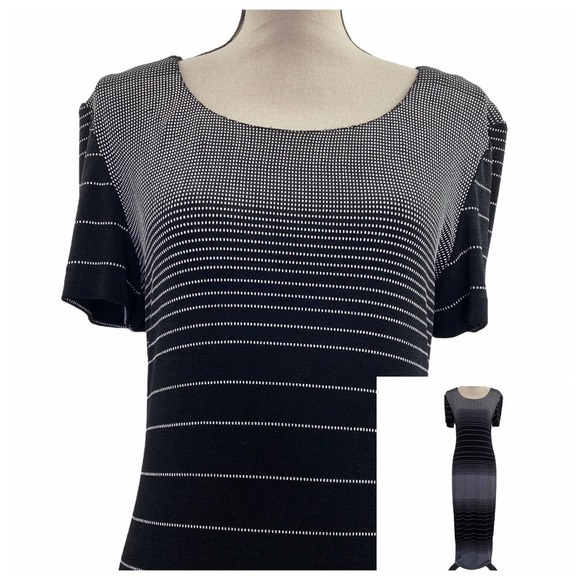 JOSEPH Ribkoff Ombre Striped Short Sleeve Dress - Picture 7 of 11